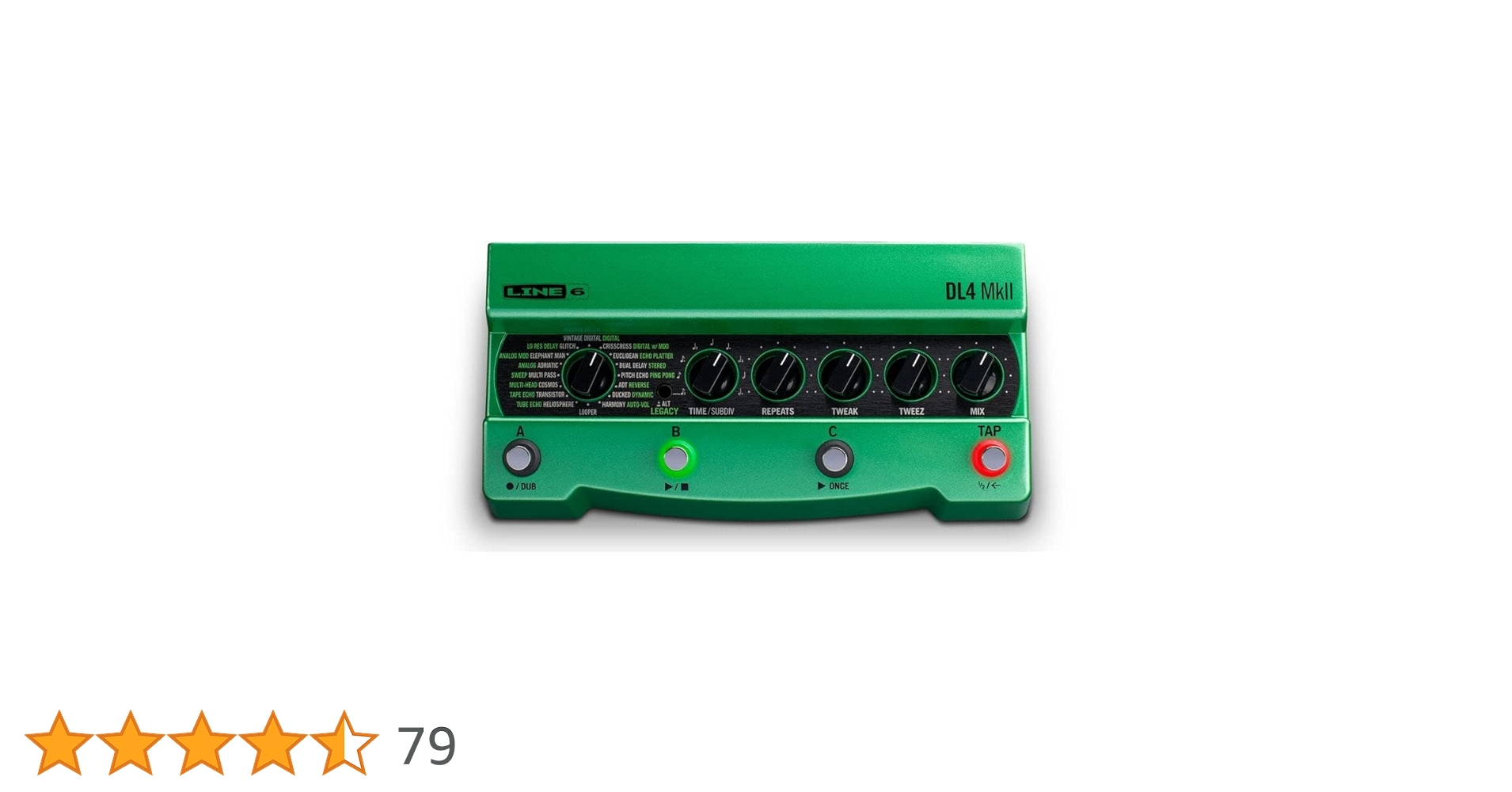 LINE 6 ディレイエフェクター グリーン 世界中で人気のディレイ・エフェクター“グリーンボックス”が初の